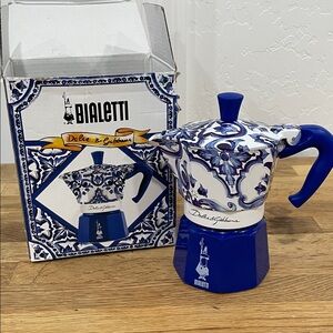 Bialetti Blue and White Moka Pot